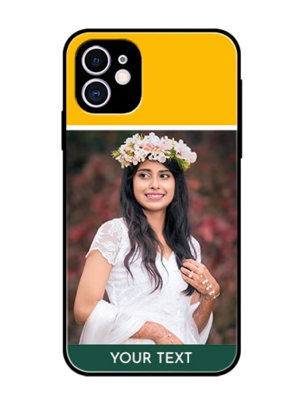 Custom Apple iPhone 11 Photo Printing on Glass Case  - Love You Design