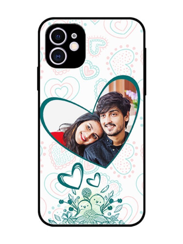Custom Apple iPhone 11 Photo Printing on Glass Case  - Premium Couple Design