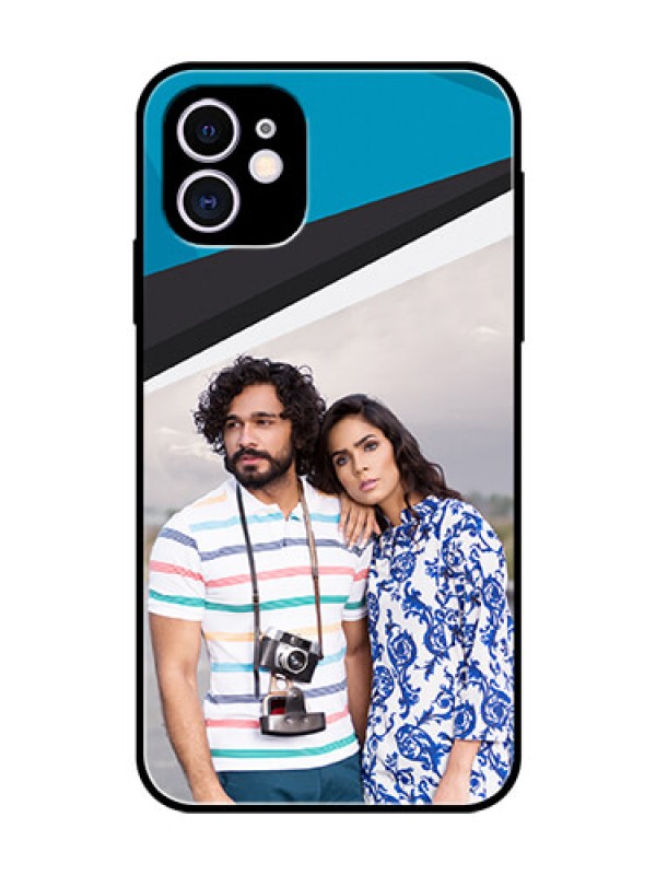 Custom Apple iPhone 11 Photo Printing on Glass Case  - Simple Pattern Photo Upload Design