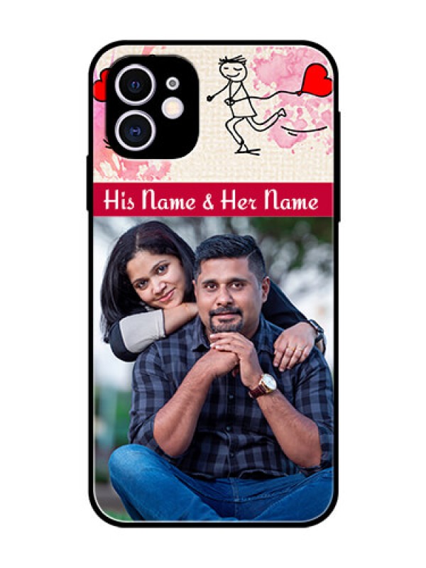 Custom Apple iPhone 11 Photo Printing on Glass Case  - You and Me Case Design
