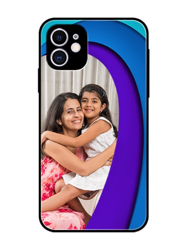 Custom Apple iPhone 11 Photo Printing on Glass Case  - Simple Pattern Design