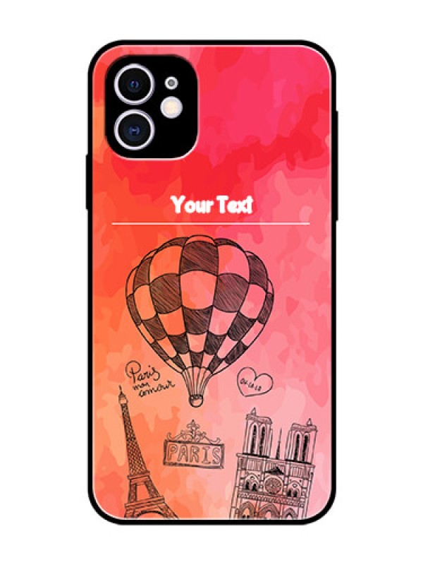 Custom Apple iPhone 11 Custom Glass Phone Case  - Paris Theme Design