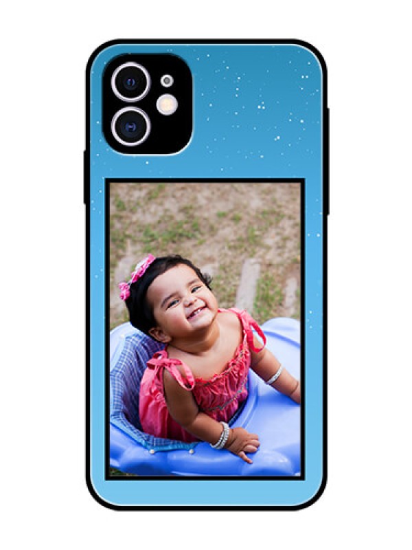 Custom Apple iPhone 11 Custom Glass Mobile Case  - Wave Pattern Colorful Design
