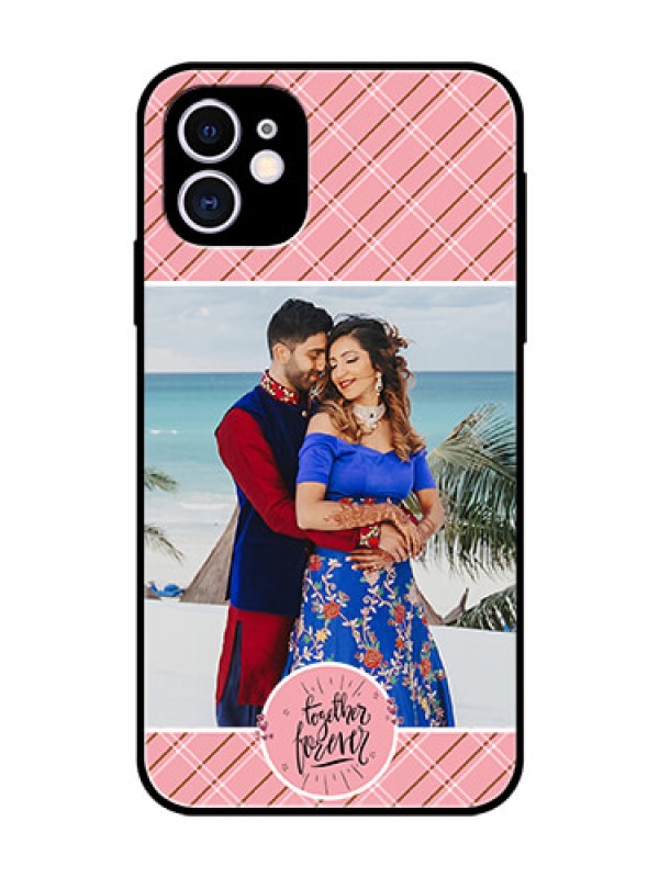 Custom Apple iPhone 11 Personalized Glass Phone Case  - Together Forever Design