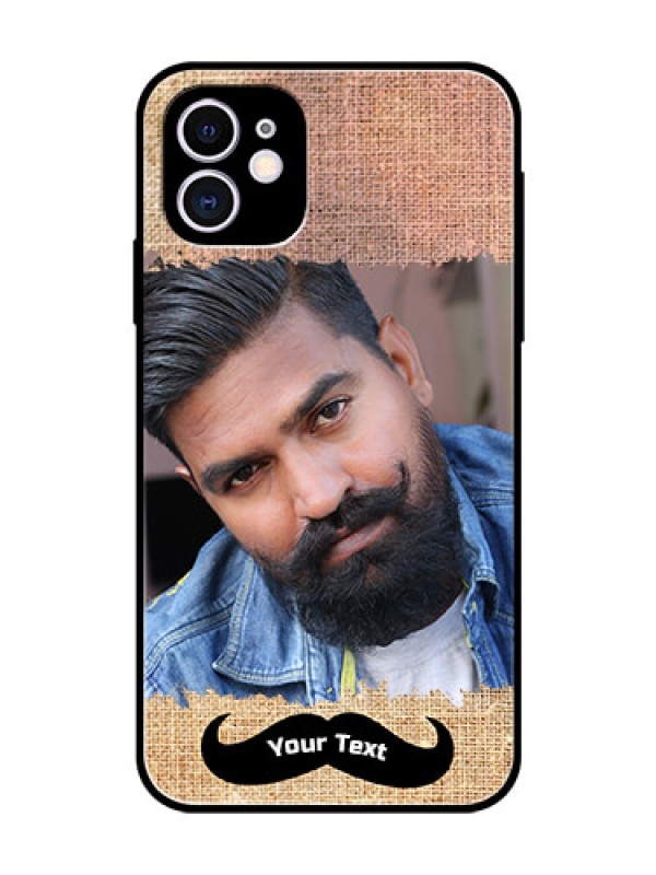 Custom Apple iPhone 11 Personalized Glass Phone Case  - with Texture Design