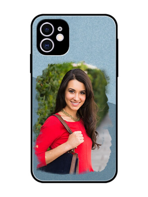 Custom Apple iPhone 11 Custom Glass Mobile Case  - Grunge Line Art Design