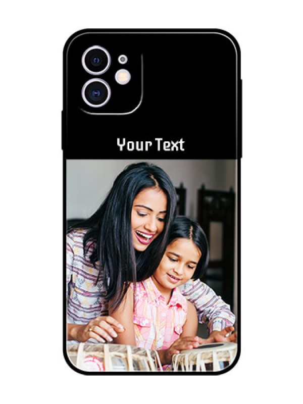 Custom Iphone 11 Photo with Name on Glass Phone Case