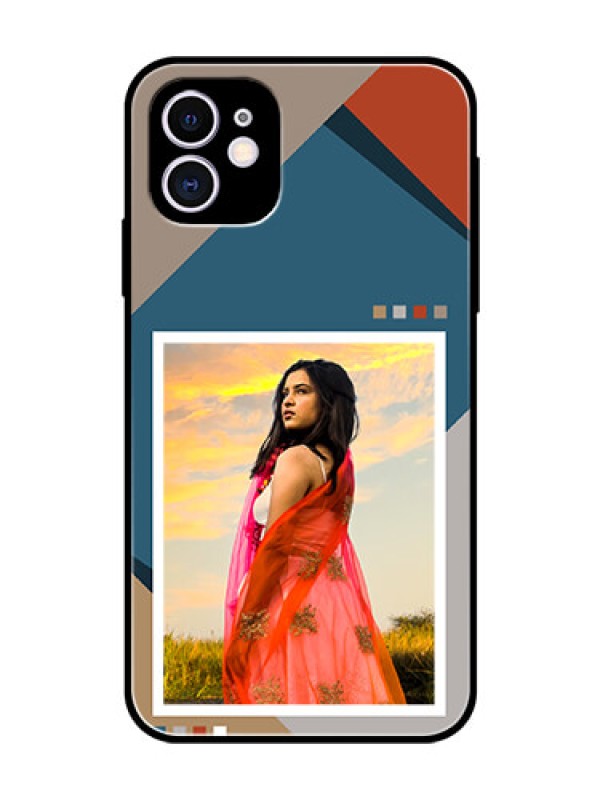 Custom iPhone 11 Personalized Glass Phone Case - Retro color pallet Design
