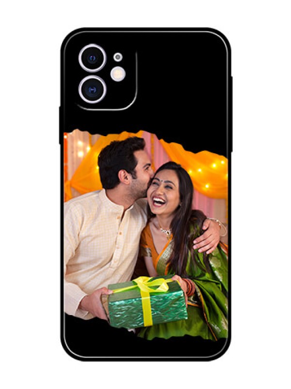 Custom iPhone 11 Custom Glass Phone Case - Tear-off Design