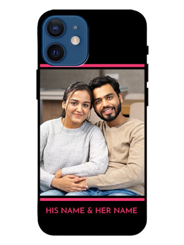 Custom Iphone 12 Mini Custom Glass Mobile Case  - with Add Text Design