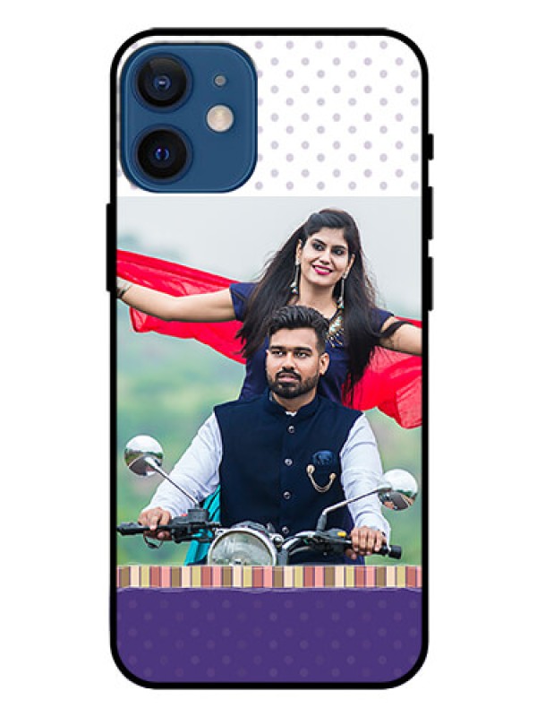 Custom Iphone 12 Mini Photo Printing on Glass Case  - Cute Family Design