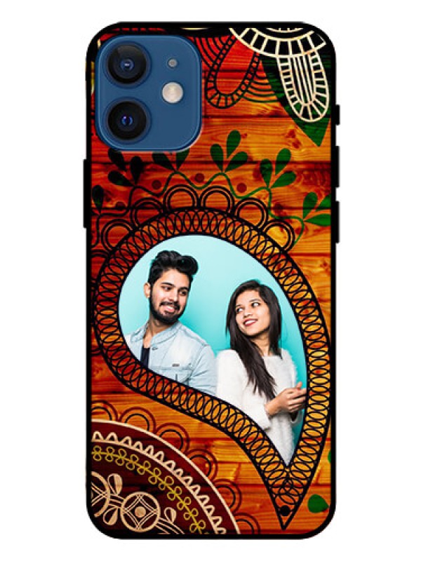Custom Iphone 12 Mini Personalized Glass Phone Case  - Abstract Colorful Design