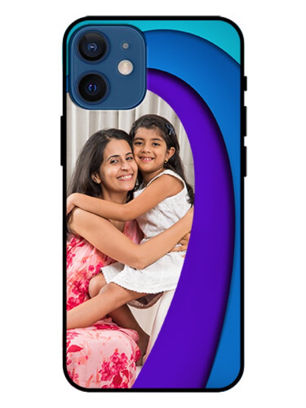 Custom Iphone 12 Mini Photo Printing on Glass Case  - Simple Pattern Design