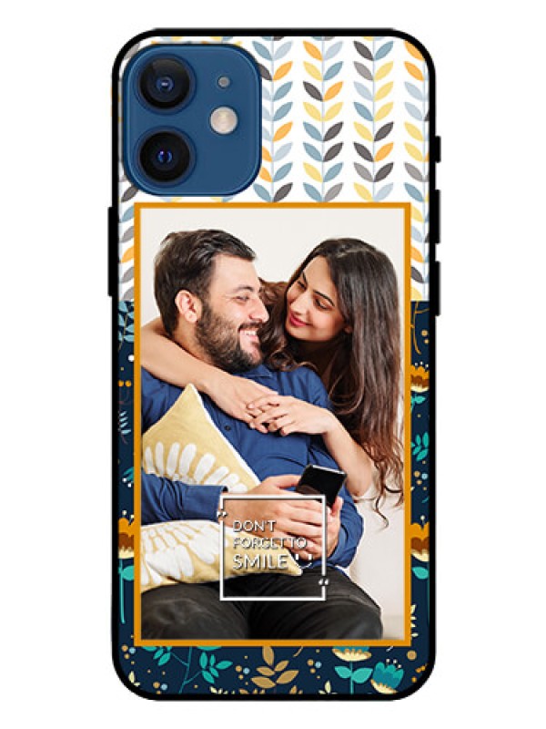 Custom Iphone 12 Mini Custom Glass Mobile Case  - Pattern Design
