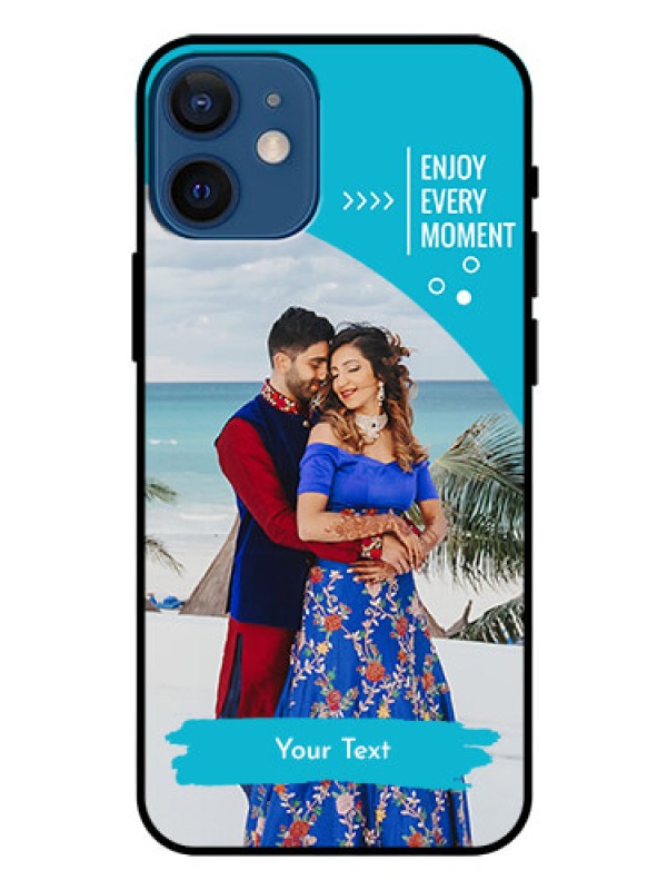 Custom Iphone 12 Mini Custom Glass Mobile Case  - Happy Moment Design