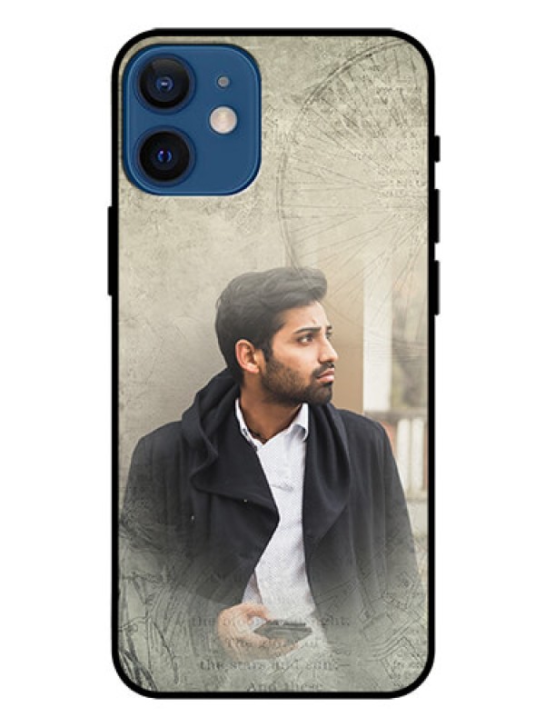 Custom Iphone 12 Mini Custom Glass Phone Case  - with vintage design