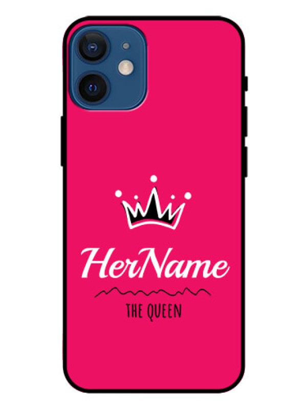 Custom Iphone 12 Mini Glass Phone Case Queen with Name