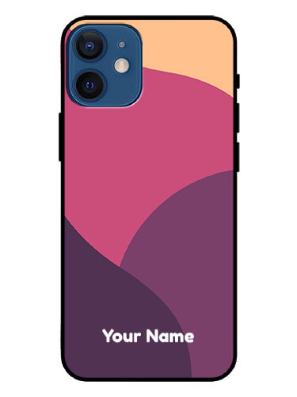 Custom iPhone 12 Mini Custom Glass Phone Case - Mixed Multi-colour abstract art Design