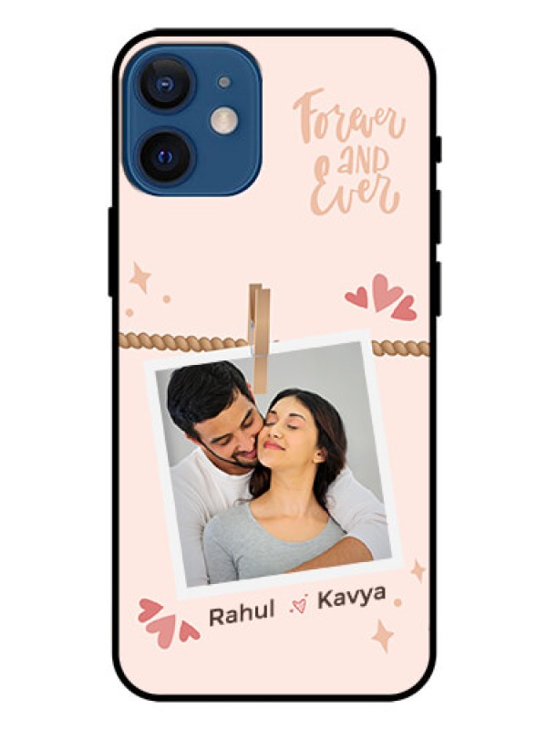 Custom iPhone 12 Mini Custom Glass Phone Case - Forever and ever love Design