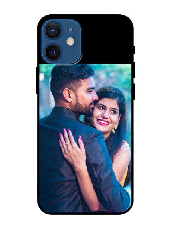 Custom iPhone 12 Mini Custom Glass Phone Case - Upload Full Picture With Custom Color Design