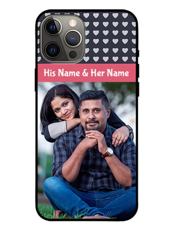 Custom Iphone 12 Pro Max Custom Glass Mobile Case  - Love Symbols Design
