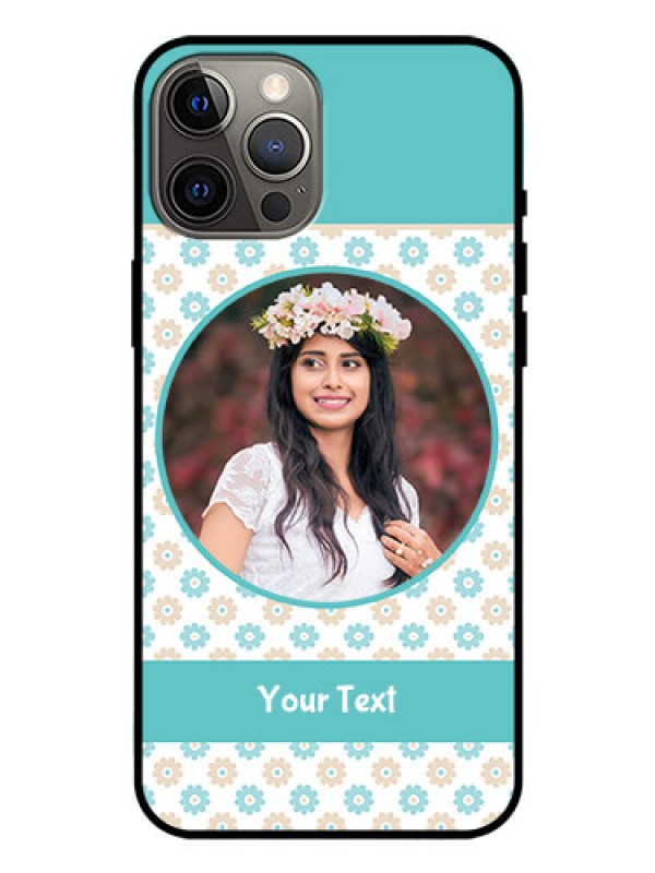 Custom Iphone 12 Pro Max Custom Glass Mobile Case  - Beautiful Flowers Design
