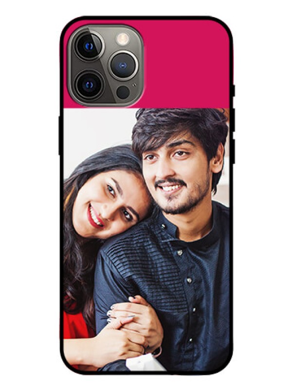 Custom Iphone 12 Pro Max Custom Glass Mobile Case  - Anniversary Cover Design