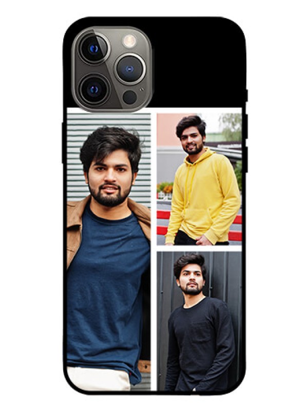 Custom Iphone 12 Pro Max Photo Printing on Glass Case  - Upload Multiple Picture Design