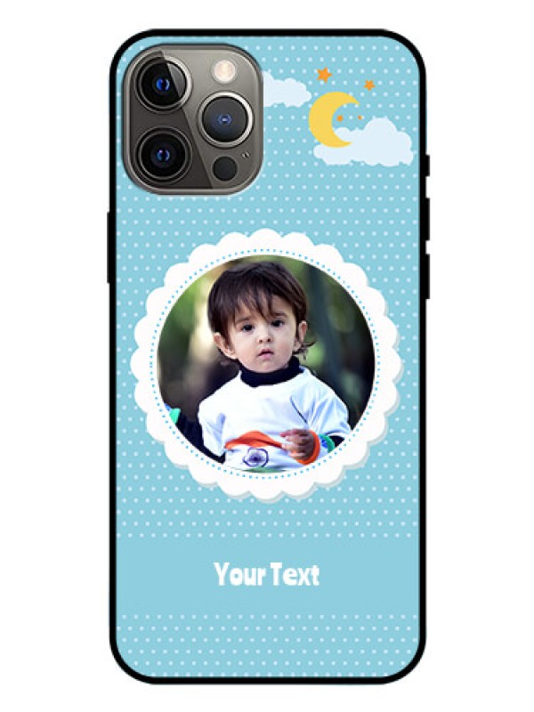 Custom Iphone 12 Pro Max Personalised Glass Phone Case  - Violet Pattern Design