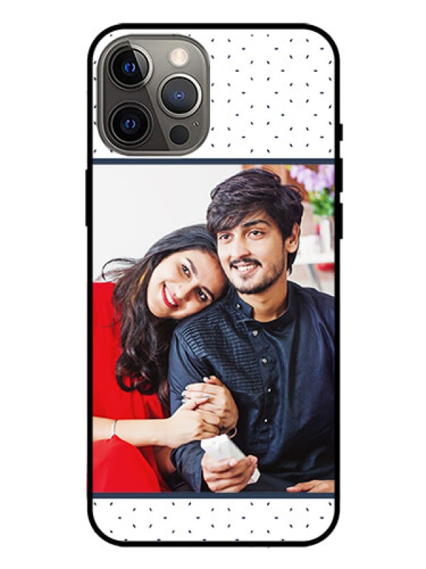 Custom Iphone 12 Pro Max Personalized Glass Phone Case  - Premium Dot Design
