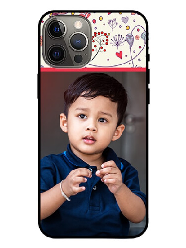 Custom Iphone 12 Pro Max Custom Glass Mobile Case  - Premium Floral Design