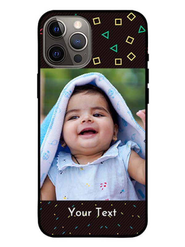Custom Iphone 12 Pro Max Custom Glass Phone Case  - with confetti birthday design
