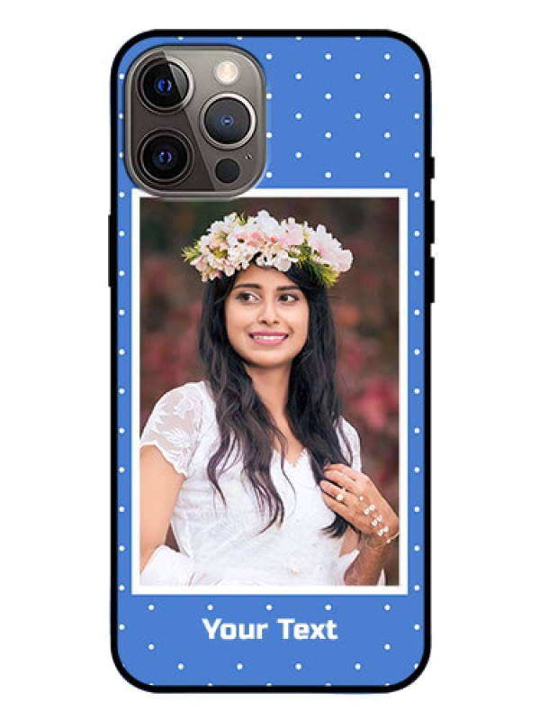Custom Iphone 12 Pro Max Photo Printing on Glass Case  - Polka dots design