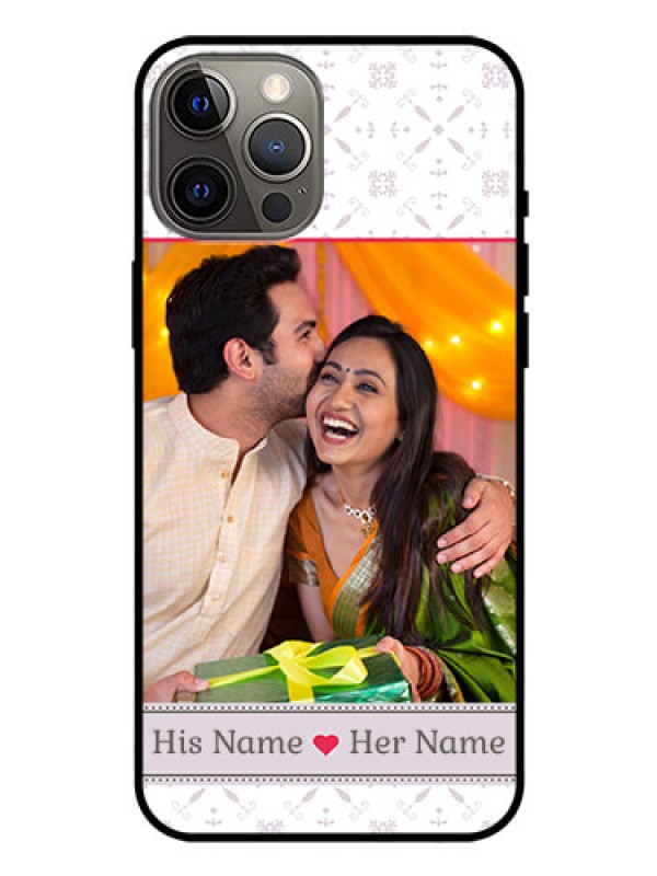 Custom Iphone 12 Pro Max Custom Glass Mobile Case  - with Photo and Ethnic Design