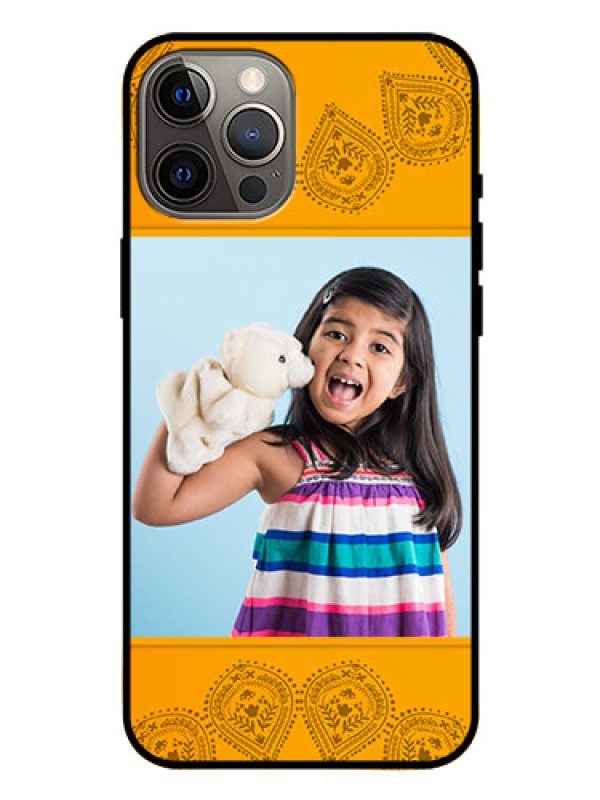 Custom Iphone 12 Pro Max Personalized Glass Phone Case  - Photo Wedding Design 