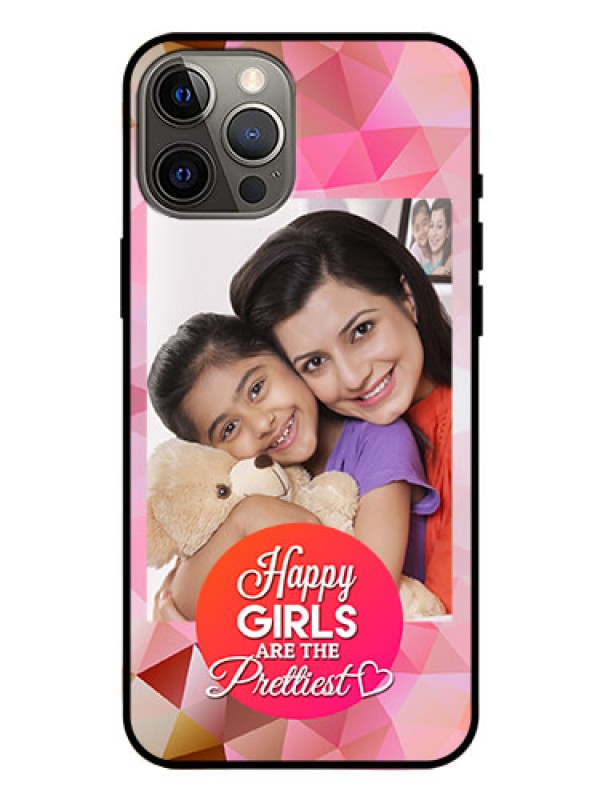 Custom Iphone 12 Pro Max Photo Printing on Glass Case  - Abstract Triangle Design