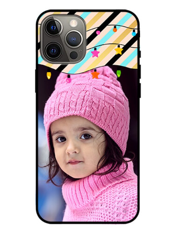 Custom Iphone 12 Pro Max Custom Glass Mobile Case  - Lights Hanging Design