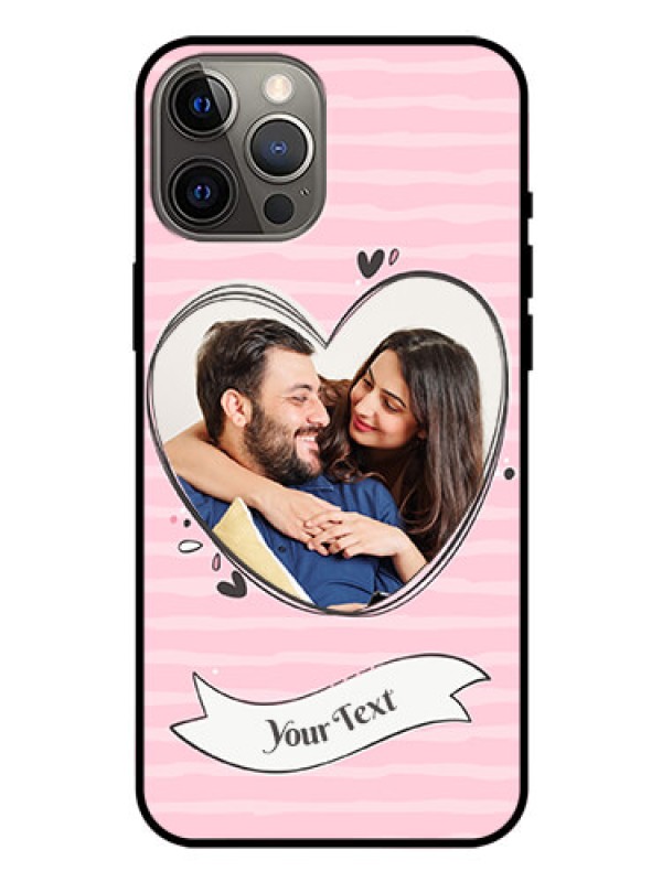 Custom Iphone 12 Pro Max Custom Glass Phone Case  - Vintage Heart Design