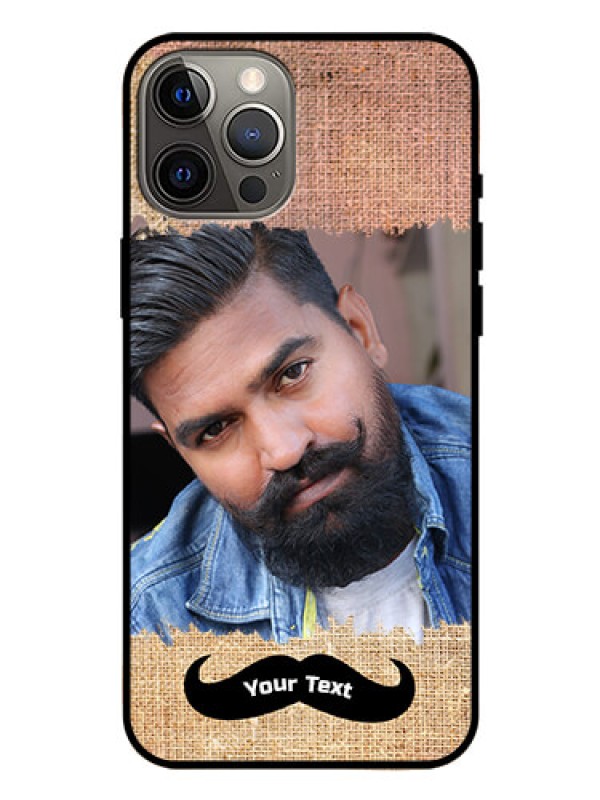 Custom Iphone 12 Pro Max Personalized Glass Phone Case  - with Texture Design