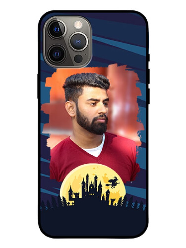 Custom Iphone 12 Pro Max Photo Printing on Glass Case  - Halloween Witch Design 