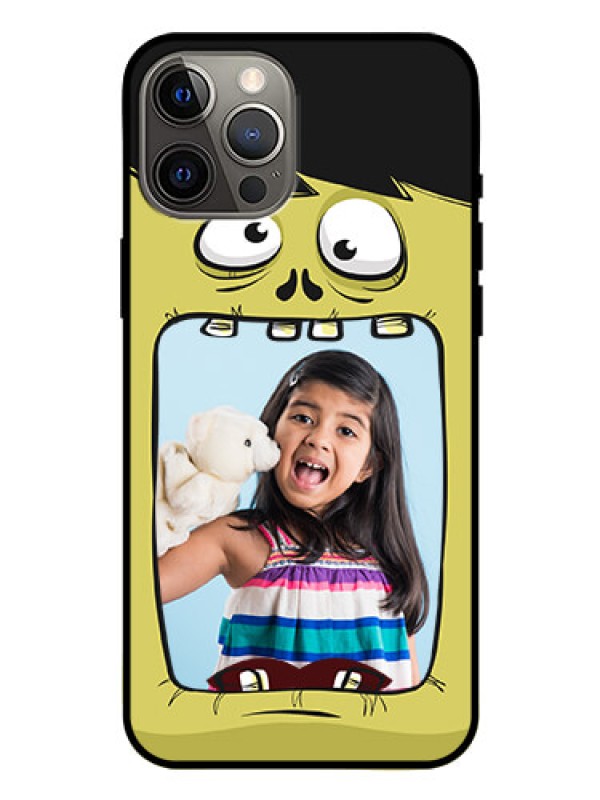 Custom Iphone 12 Pro Max Personalized Glass Phone Case  - Cartoon monster back case Design
