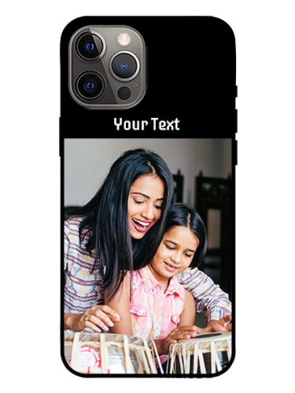 Custom Iphone 12 Pro Max Photo with Name on Glass Phone Case