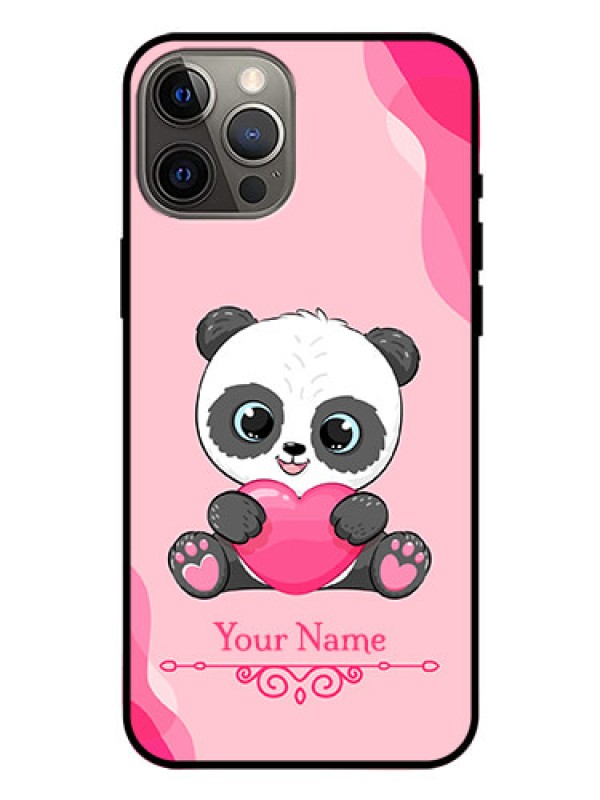 Custom iPhone 12 Pro Max Custom Glass Mobile Case - Cute Panda Design