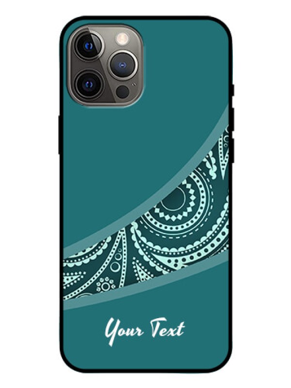 Custom iPhone 12 Pro Max Photo Printing on Glass Case - semi visible floral Design