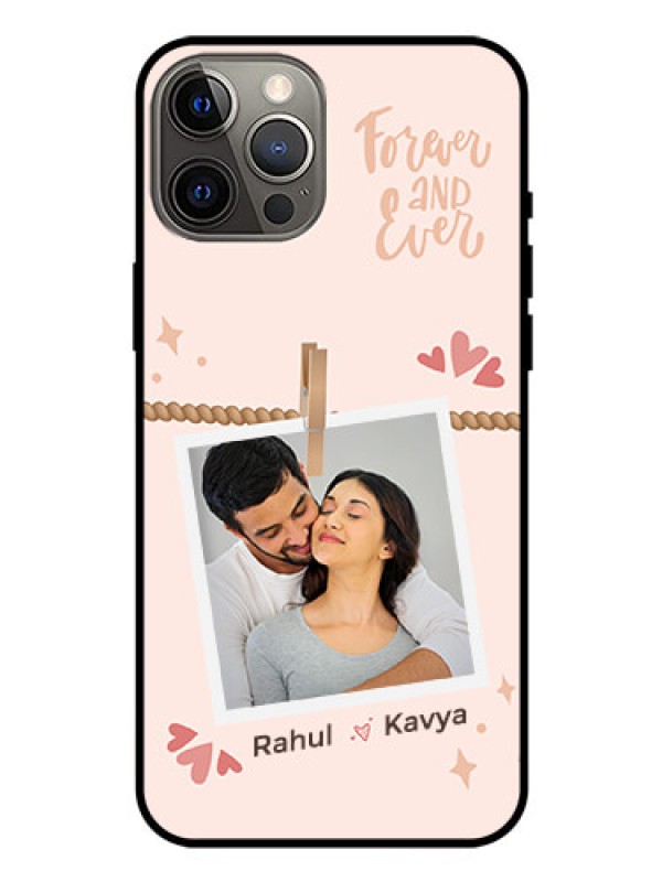 Custom iPhone 12 Pro Max Custom Glass Phone Case - Forever and ever love Design