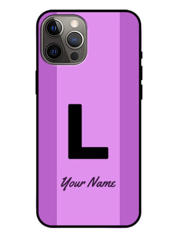 Custom iPhone 12 Pro Max Custom Glass Phone Case - Tricolor custom text Design