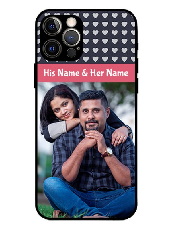 Custom Iphone 12 Pro Custom Glass Mobile Case  - Love Symbols Design