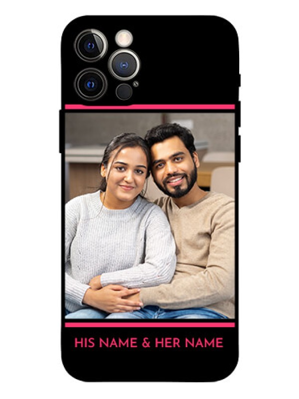 Custom Iphone 12 Pro Custom Glass Mobile Case  - with Add Text Design