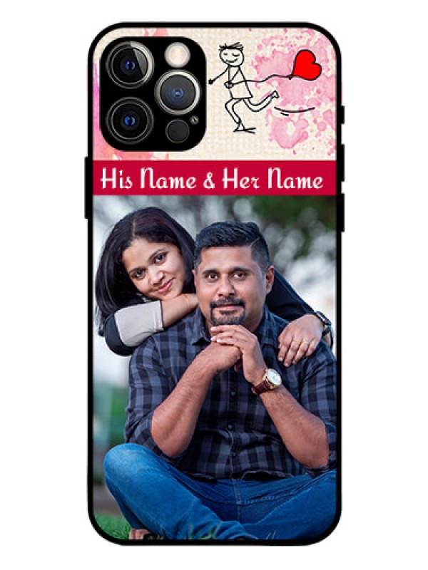 Custom Iphone 12 Pro Photo Printing on Glass Case  - You and Me Case Design