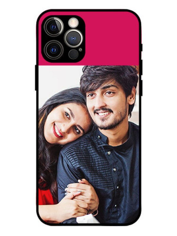 Custom Iphone 12 Pro Custom Glass Mobile Case  - Anniversary Cover Design